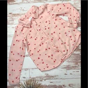 Valentines Day Old Navy Toddler Girl Button Up